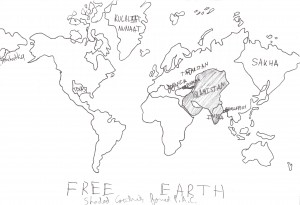 The nations that made up the Free Earth organization.