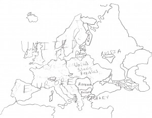 A map of Europe pre-UE