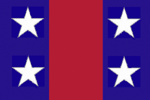 The flag of the Southern States of America at the time of the Peace of Vancouver