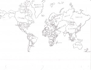 A map of the world before the formation of United Earth and Free Earth.
