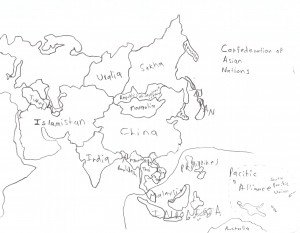 Map of the Asian Confederation and PAcifica Alliane pre-UE