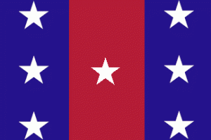 The flag of the SSA at the time of the Peace of Houston